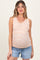 Orange Striped Knit V-Neck Maternity Tank Top