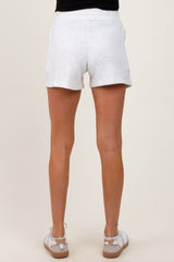 Heather Grey Patch Pocket Maternity Shorts