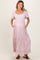 Light Pink Floral Sweetheart Maternity Maxi Dress
