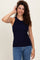 Navy Blue Knit Tank Top
