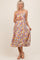 Ivory Floral Cami Strap Maternity Midi Dress