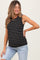 Black/Ivory Stripe Knitted Maternity Tank Top
