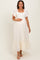 Cream Lace Square Neck Maternity Maxi Dress
