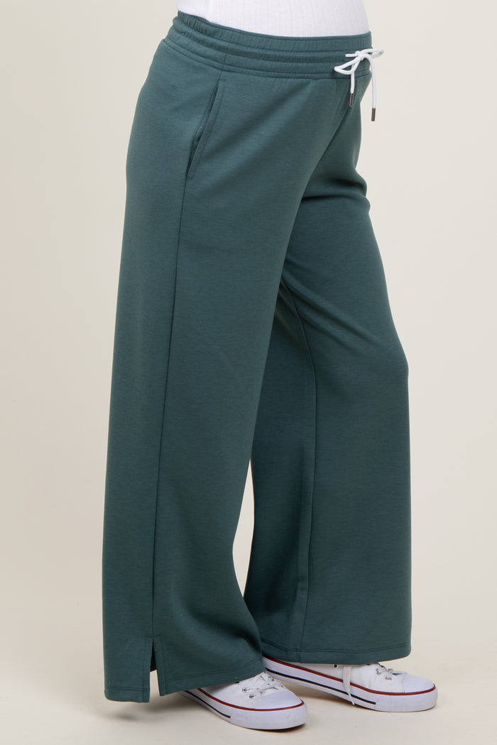 Teal Drawstring Maternity Lounge Pants