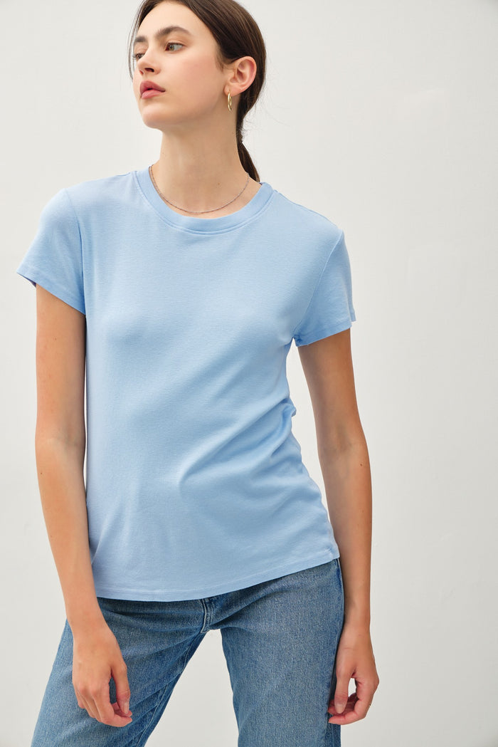 Light Blue Classic Crewneck T-Shirt
