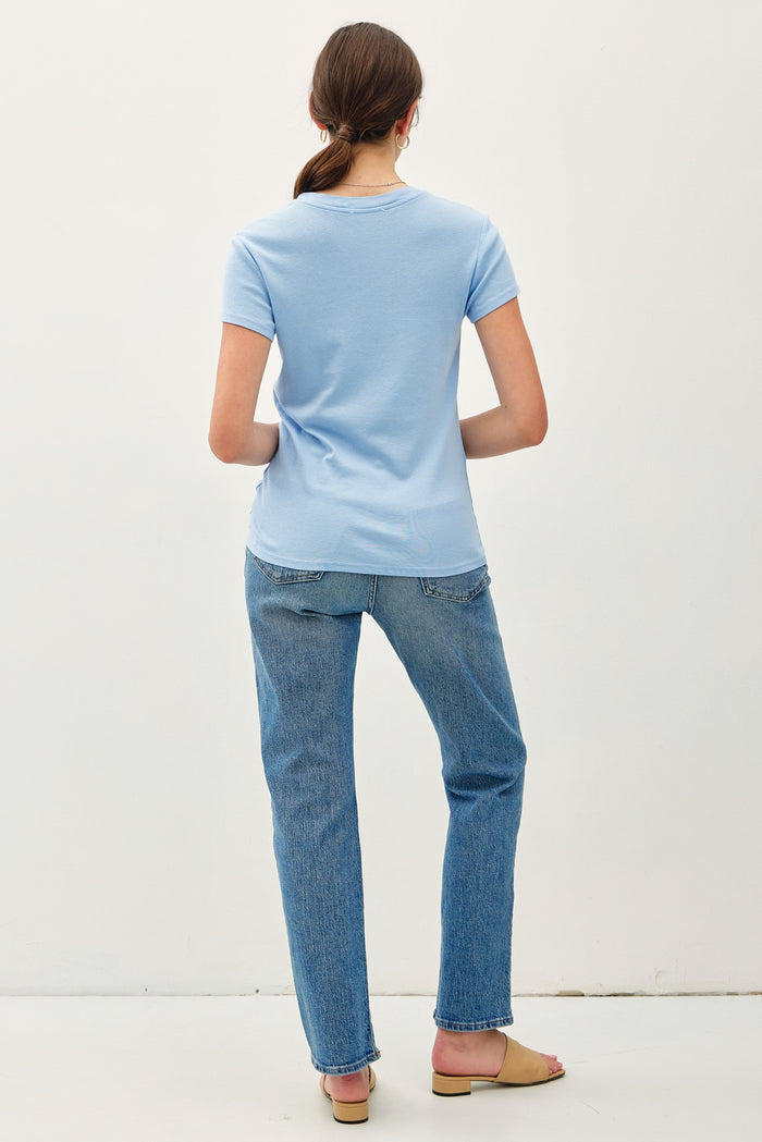Light Blue Classic Crewneck T-Shirt