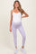 Lavender Ribbed Maternity Leggings