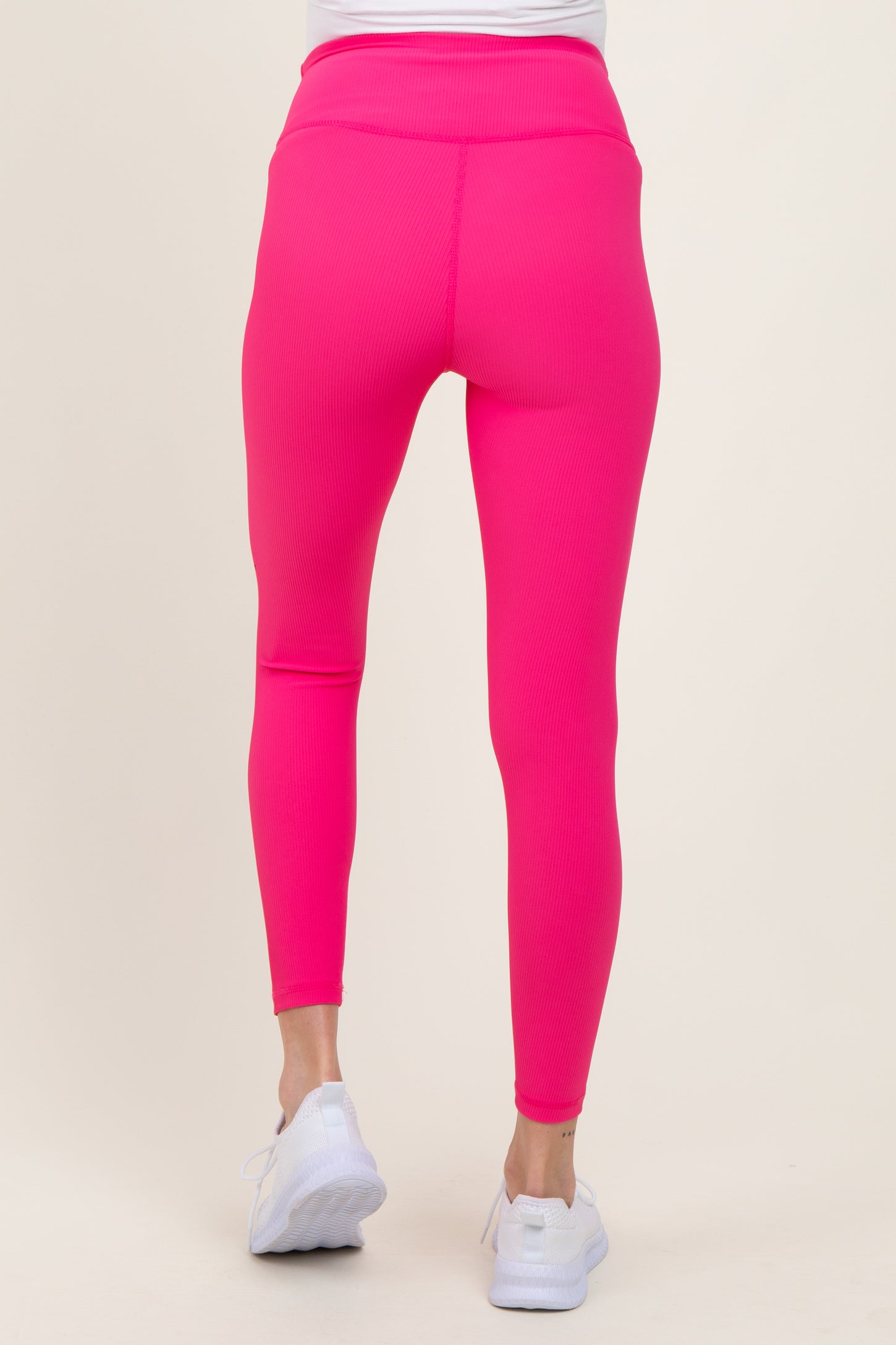 Fuchshia Ribbed Maternity Leggings