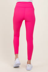Fuchshia Ribbed Maternity Leggings