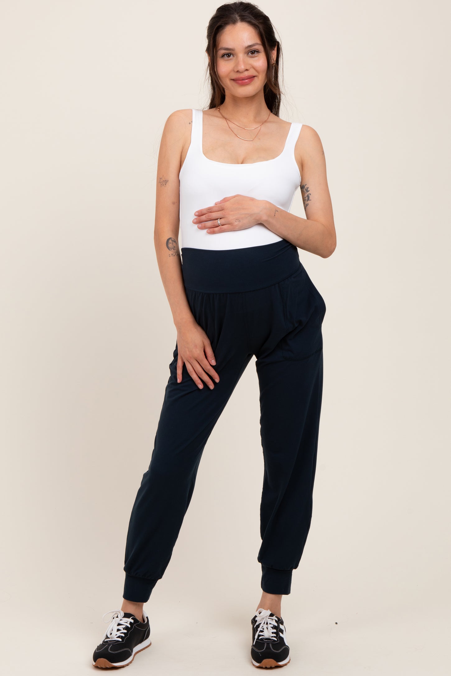 Navy Maternity Joggers