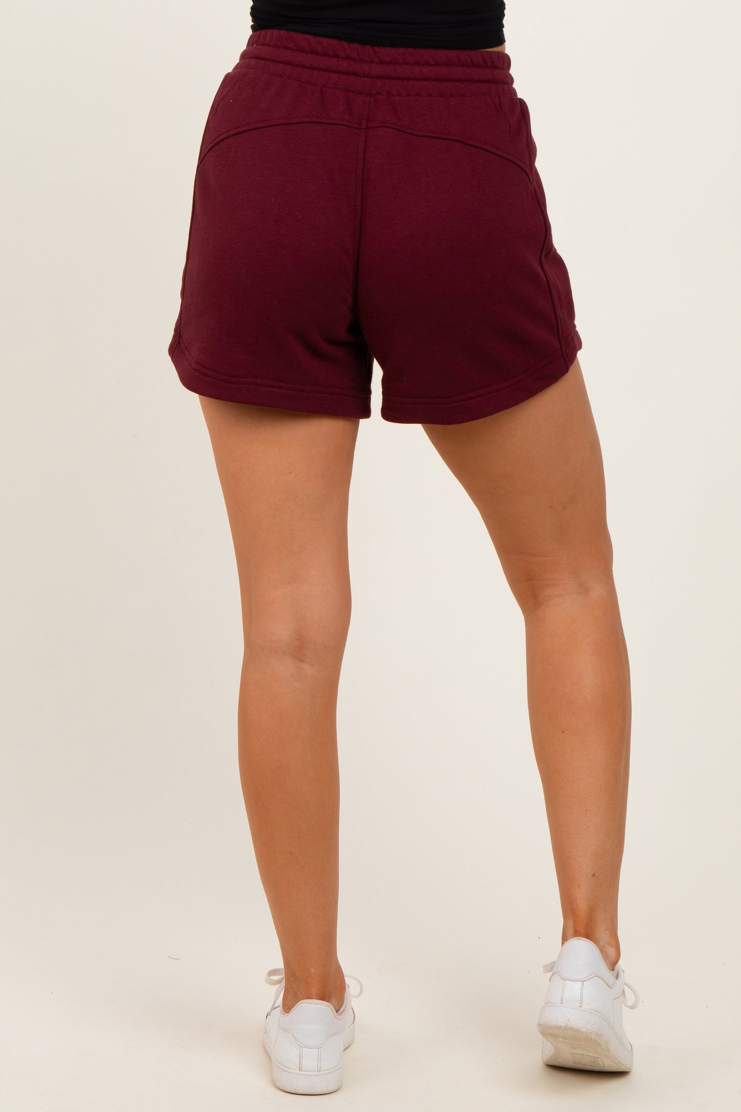 Burgundy Terry Shorts