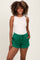 Green Terry Maternity Shorts