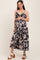 Black Floral Keyhole Detail Maternity Maxi Dress