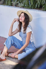 Light Blue Washed Maternity Denim Overalls