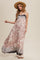 Charcoal Floral Contrast Border Maxi Dress