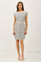 Blue Striped Knit Sash Tie Dress