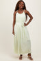 Light Mint Braided Neckline Maxi Dress