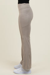 Taupe Active Pocket Flared Leggings