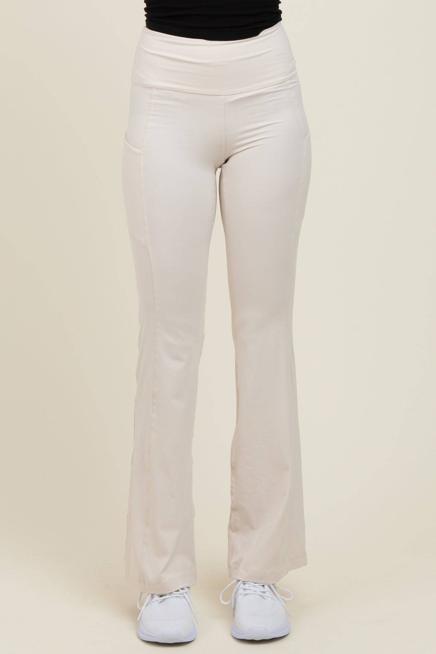 Ivory Active Pocket Flared Leggings