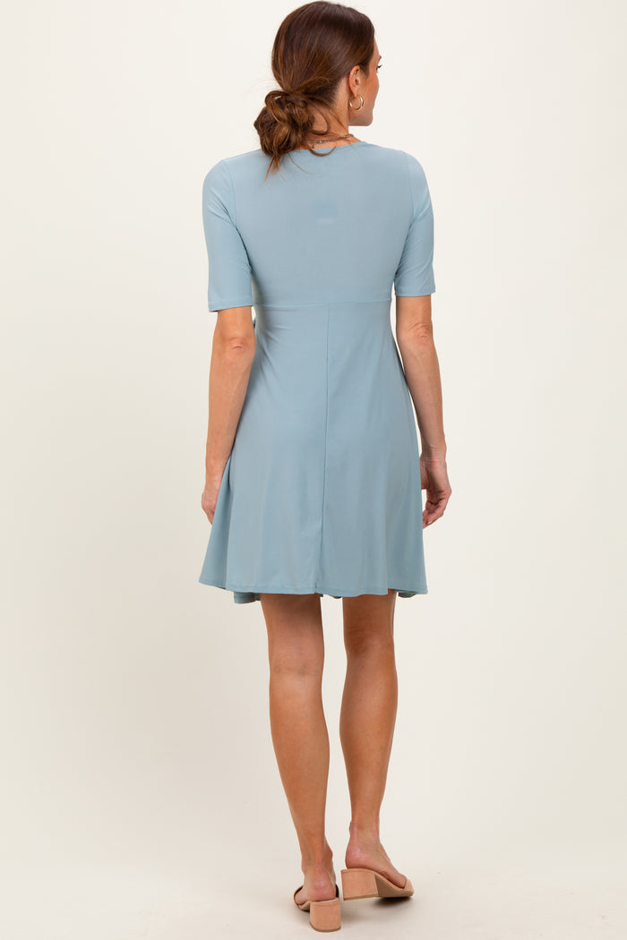 Mint Waist Tie Nursing Dress