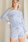 Blue Floral Long Sleeve Top