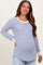 Blue Floral Long Sleeve Maternity Top