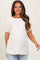 Cream Terry Contrast Maternity Short Sleeve Top
