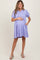 Lavender Textured Maternity Polo Dress