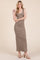 Taupe Ribbed Basic Maxi Dress
