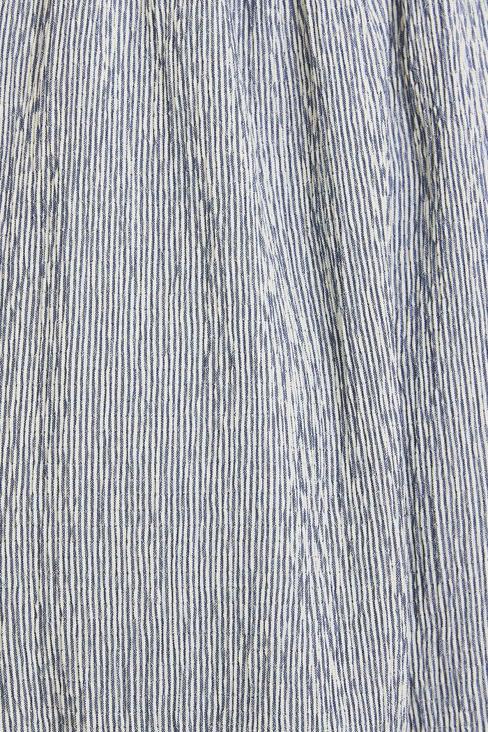 Navy Stripe Back Button Up Cutout Mini Dress