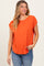 Orange Dolman Sleeve Round Neck Top