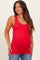 Red Sleeveless Fitted Maternity Tank Top