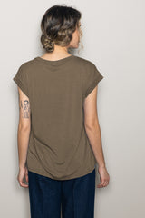 Mocha Crew Neck Muscle Tee