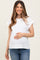 White Crew Neck Maternity Muscle Tee