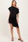 Black One Shoulder Ruched Maternity Dress