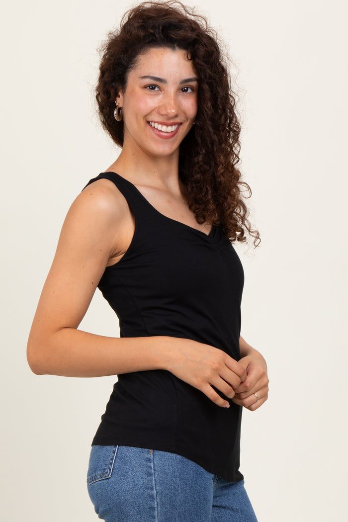 Black Sweetheart Sleeveless Top