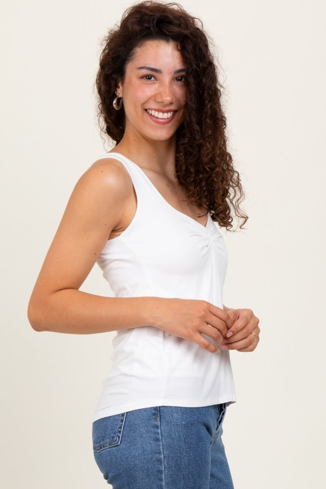 Ivory Sweetheart Sleeveless Top