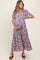 Mint Green Button Ruffle Detail Maternity Maxi Dress