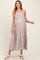 Grey Tiered Sleeveless Maternity Maxi Dress