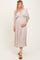 Beige V-Neck Braid Detail Maternity Maxi Dress