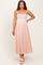 Mauve Striped Tube Knit Maternity Maxi Dress