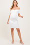 Ivory Off Shoulder Knit Maternity Mini Dress