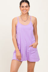 Lavender Racerback Romper Dress