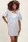 Heather Grey Maternity Mini Polo Dress