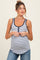 Light Blue Striped Button Front Maternity Tank Top
