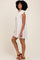 Beige Fringe Detail Ruffle Sleeve Shirt Dress
