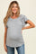 Heather Grey Double Ruffle Sleeve Maternity T-Shirt