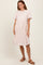 Beige Gingham Short Sleeve Dress