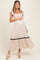 BeigeSmocked Lace Detail Maternity Midi Dress
