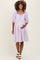 Lavender Floral Front Tie Maternity Dress